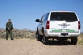 Arizona - tucson - a border patrol control the fence near Nogales