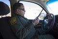 Arizona - tucson - a border patrol control the fence near Nogales