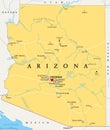 Arizona, United States, political map
