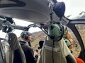 Arizona, USA January 17, 2023: Pilot and tourist flying over the western part of the Colorado Canyon National Park.