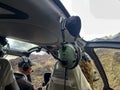 Arizona, USA January 17, 2023: Pilot and tourist flying over the western part of the Colorado Canyon National Park.