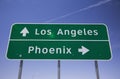 Arizona, USA, Los Angeles - Phoenix Interstate highway road sign Royalty Free Stock Photo