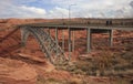 Arizona USA - November 30, 2009: Iron Bridge over the Colorado River near the Hoover Dam, Glen Canyon Royalty Free Stock Photo