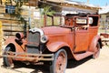 Arizona, USA, September 5, 2018: old rusty car on Route 66. Royalty Free Stock Photo