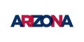 Arizona, USA typography slogan design. America logo with graphic city lettering for print and web