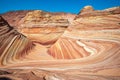 Arizona Wave - Famous Geology rock formation in Pariah Canyon, USA Royalty Free Stock Photo