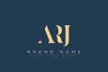 ARJ abstract letter logo design Royalty Free Stock Photo
