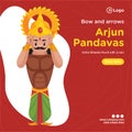 Banner design of Bow and arrows arjun pandavas
