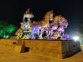 Arjuna chariot night view