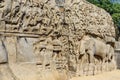 Arjuna`s Penance in Mamallapuram, an Unesco World Heritage Site in Tamil Nadu, South India