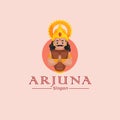 Arjuna vector mascot logo Royalty Free Stock Photo