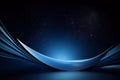 ark blue Abstact wave curves background. Festive, Elegant and Luxury light lines with shine particles