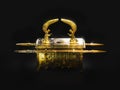 Ark of the covenant on a dark background / 3D illustration Royalty Free Stock Photo