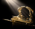 Ark of the covenant on a dark background / 3D illustration Royalty Free Stock Photo