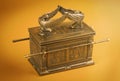 Ark of the Covenant on a Dramatic Gold Background Royalty Free Stock Photo