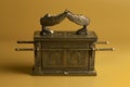 Ark of the Covenant on a Dramatic Gold Background