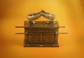 Ark of the Covenant on a Dramatic Gold Background Royalty Free Stock Photo