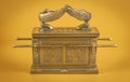 Ark of the Covenant on a Dramatic Gold Background Royalty Free Stock Photo