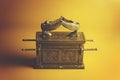 Ark of the Covenant on a Dramatic Gold Background Royalty Free Stock Photo