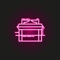 Ark of Covenant neon style icon. Simple thin line, outline of judaism icons for ui and ux, website or mobile application