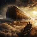 The ark of Noah. A religious concept, the gospel bible. God.