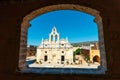 Passageway in the West Gate at the Arkadi Monastery, Arkadi, Crete, Greece Royalty Free Stock Photo