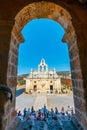 Passageway in the West Gate at the Arkadi Monastery, Arkadi, Crete, Greece Royalty Free Stock Photo