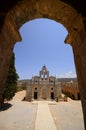 Arkadi monastery and country yard, Crete Royalty Free Stock Photo
