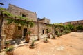 Arkadi monastery and country yard, Crete Royalty Free Stock Photo