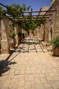 Arkadi monastery and country yard, Crete Royalty Free Stock Photo