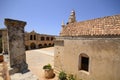 Arkadi monastery and country yard, Crete Royalty Free Stock Photo