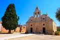 Arkadi monastery and country yard, Crete Royalty Free Stock Photo