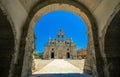 Arkadi monastery on Crete island, Greece. Ekklisia Timios Stavros - Moni Arkadiou in Greek.