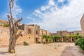 Arkadi Monastery inner yard at Crete, Greece. Royalty Free Stock Photo