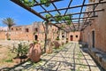 Arkadi Monastery, symbol of the struggle of Cretans against the Ottoman Empire , Rethymno, Crete, Greece Royalty Free Stock Photo