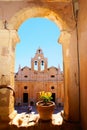 Arkadiou monastery at Crete, Greece Royalty Free Stock Photo