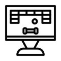 Arkanoid Vector Thick Line Icon For Personal And Commercial Use Royalty Free Stock Photo
