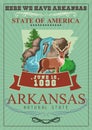 Arkansas american travel banner. Here we have Arkansas Royalty Free Stock Photo