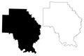 Arkansas County, Arkansas U.S. county, United States of America,USA, U.S., US map vector illustration, scribble sketch Arkansas