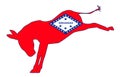 Arkansas Democrat Donkey Flag