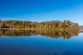 Arkansas fall landscape and lake in Petit Jean state park Royalty Free Stock Photo