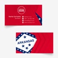 Arkansas Flag Business Card, standard size 90x50 mm business card template