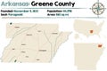 Arkansas, Greene county map