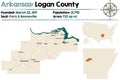 Arkansas, Logan county map