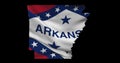 Arkansas map outline PNG. State flag icon Royalty Free Stock Photo