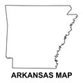 Arkansas map shape, united states of america. Flat concept icon symbol vector illustration