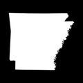 Arkansas map shape, united states of america. Flat concept icon symbol vector illustration Royalty Free Stock Photo