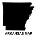 Arkansas map shape, united states of america. Flat concept icon symbol vector illustration