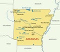 Arkansas - vector map of territory