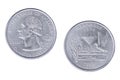 Arkansas 2003P State Commemorative Quarter isolated on a white background Royalty Free Stock Photo